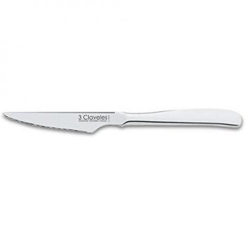 3 Claveles 1518 - Cuchillo chuletero dentado, inox, 11 cm, 4,5 pulgadas