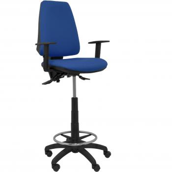 Taburete Elche S bali azul marino con brazos regulables