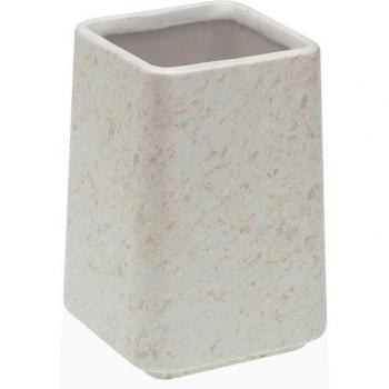 Portacepillos de Dientes Versa Blanco Cerámica Plástico 7 x 10 x 7 cm