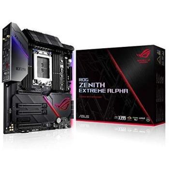 Asus ROG ZENITH EXTREME ALPHA AMD TR4 EATX - Placa Base con M.2 heatsink, Aura Sync RGB LED, 2x2 MU-MIMO 802.11 a/b/g/n/ac Wi-Fi, DDR4 3600MHz, tarjeta red 10G, U.2 y USB 3.1 Gen 2