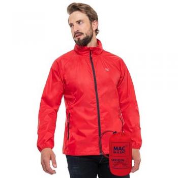 Packable Waterproof Jacket - Mac in a Sac Origin Unisex Red Size S