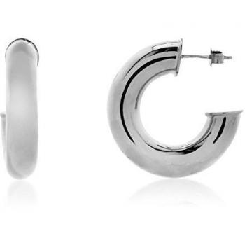 Córdoba Jewels | Pendientes en plata de ley 925 con diseño Aros Rosquilla Silver