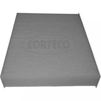 Filtro de habitáculo CORTECO 80004353 con características de filtro de aire para el compartimento del pasajero, diseñado para mejorar la calidad del aire interior del vehículo, compatible con múltiples modelos y fácil instalación