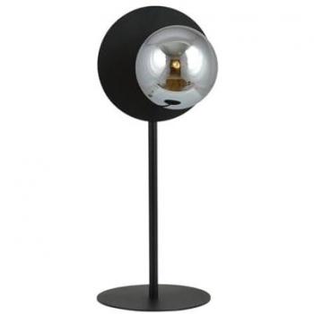 Lámpara de Mesa Oslo - Acero Negro y Gris con Recubrimiento de Polvo y Vidrio - 20x50x20 cm