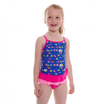 La chica pájaro bonito Zoggs XBK bañador - Multi-Color/rosa, 60,96 cm/5 - 6 años