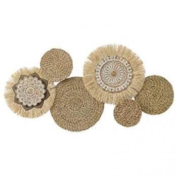 Decoración de Pared DKD Home Decor Blanco Natural 127,6 x 7 x 66,7 cm