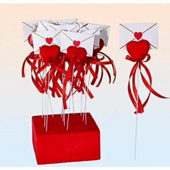 Felpudo decorativo en forma de corazón con funda de plástico y terciopelo