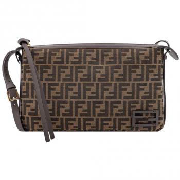 Fendi Women's Simply Medium Bag in Brown | 8BR829AFPM - Crossbody Bags FENDI Woman color Tobacco - Size: OS - female, Iconic Brown Jacquard Crossbody Bag, Brown female, Sizes: ONE SIZE,