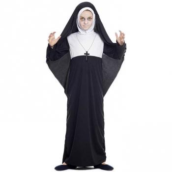 Disfraz de Monja Negro para niña