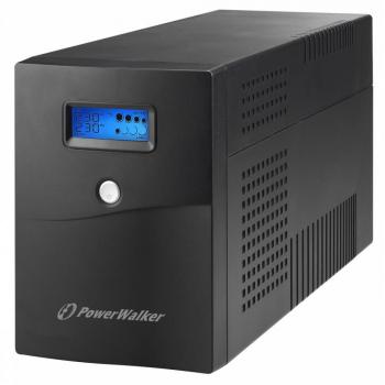 UPS PowerWalker VI 3000 SCL FR - Sistema de Alimentación Ininterrumpida Line-Interactive 3000VA, 1800W, 4 Salidas AC, USB y Pantalla LCD