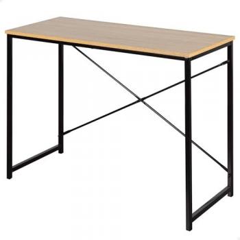 Mesa Escritorio Industrial Max Home 100x40x70 cm - Tablero de Madera y Estructura de Acero Negro, Estable y Resistente para Oficina y Estudio