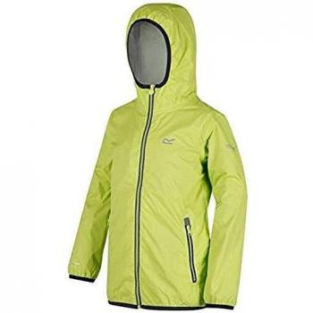 Regatta - Chaqueta Impermeable para niños, Infantil, Color Lime Zest/Silver Grey, tamaño 13 Años