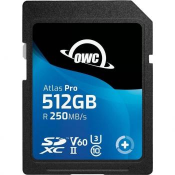 OWC Atlas Pro 512 GB SDXC UHS-II V60 Tarjeta de Memoria para Captura de Fotos y vídeos en 4K - 512GB