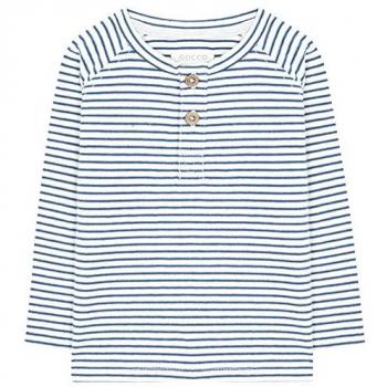 Gocco Rayas, Camiseta de Manga Larga para Bebés, Azul