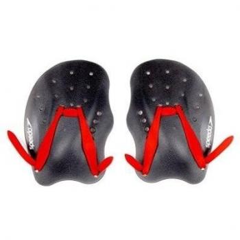 Speedo Tech Paddle - Aletas de natación, tamaño S, color negro / rojo