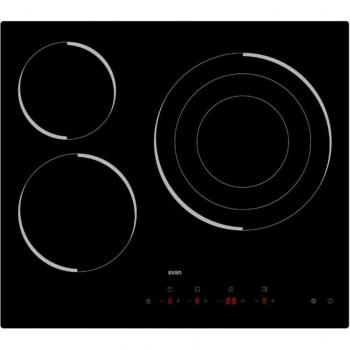 Placa Vitrocerámica Svan SV3601 60cm 3 Zonas Triple Corona Negro 6200W