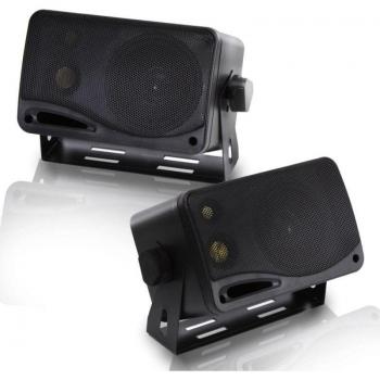 Pyramid 2022SX 3-Way Car Audio Box Speaker - 200W, 4 Ohm, High Sensitivity (94 dB), Wide Frequency Response (70-21000 Hz)