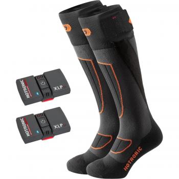 Hotronic XLP 2P BT Surround Comfort Heated Socks Set (Size 32.0 - 34.0, Anthracite/Orange)