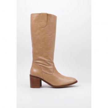 Bota Tacón Caña Alta mujer Beige Bryan Stepwise Valentina 40