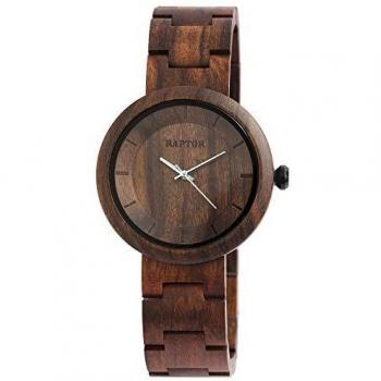 Reloj de madera para mujer Raptor Timm con movimiento de cuarzo