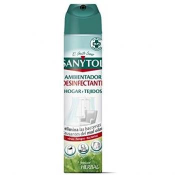 Sanytol – Desinfectante Hogar y Tejidos, Elimina Bacterias, Virus y Hongos Sin Lejía, Perfume Herbal - 300 ML