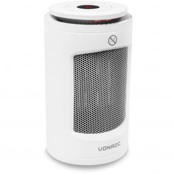 Calefactor eléctrico VONROC - ventilador - 1200W - cerámica - blanco - 3 posiciones de calefacción - función de giro - pantalla led - termostato