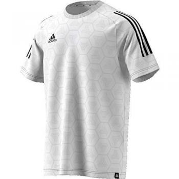 adidas Tan Jaquard Jersey Camiseta, Hombre, White, XL