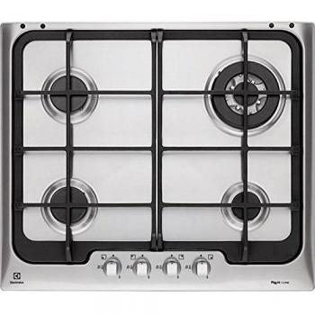 Placa de Cocina a Gas Electrolux PX640UOV 60 cm Inox 4 Quemadores y Wok