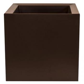 Maceta Cubo Dan-I 30cm 18L Blanco y Bronce