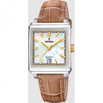 Reloj de mujer Festina F20682/4 On The Square de piel marrón