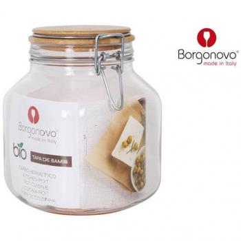 Tarro Hermetico Primizie 2000cc con Tapa de Bambú