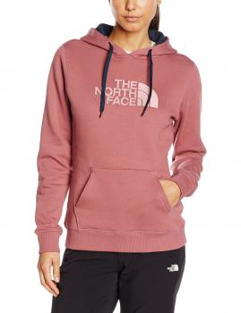 North Face W Drew Peak Pullover Hoodie - Sudadera con capucha para mujer, color rosa, talla L