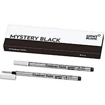 Recambio Montblanc Fineliner Ancho 0,8 mm, 2 Piezas, Color Negro Misterioso