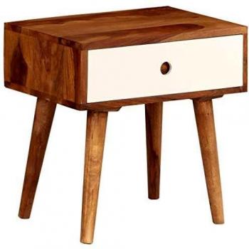 vidaXL Madera Maciza Sheesham Mesita Noche 45x30x45 cm Mesilla Mueble Auxiliar