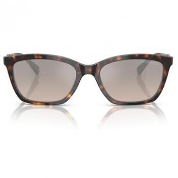 Emporio Armani EA4238 Cat Eye Sunglasses, Brown Tortoise Frame, 54 MM Size, Brown Silver Mirror Lenses