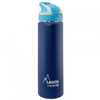 Laken Botella Térmica Reutilizable Summit de Acero Inoxidable con Tapón Automático y Cierre de Seguridad, 750ml, Azul Oscuro