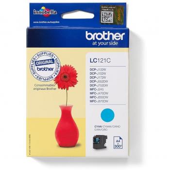 Brother LC121C Cyan Ink Cartridge (Yield: 300 Pages)
