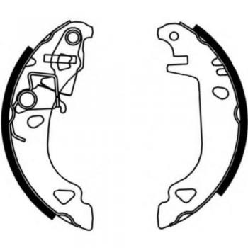 Juego de zapatas de freno HELLA 8DB 355 001-421 para FIAT Punto I y LANCIA con sistema de frenos Lockheed