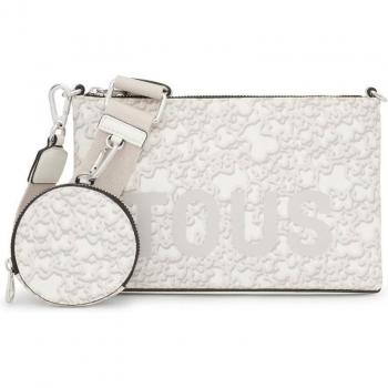 Bandolera Tous Kaos Mini Evolution Flat con Monedero Extraíble en Beige