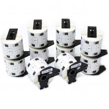vhbw 10x Etiquetas Cinta adhesiva per Brother P-Touch QL-1050, QL-1050N, QL-1060, QL-1060N, QL-500, QL-500A, QL-500BS, QL-500BW por DK-11209.