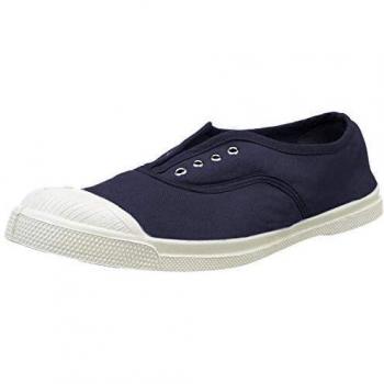 Zapatillas Bensimon Elly para mujer, estilo tenis, color azul, con ojales y elástico