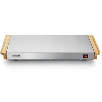 Chauffe Plat Eléctrico Inox 800W Kitchen Chef KCPA2SD