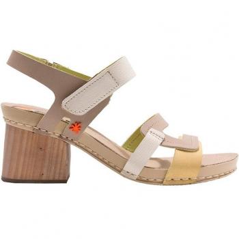 Art 1875 Grass Waxed Sesame-Wheat I Wish Sandalias de Tacón con Autocierre para Mujer Beig