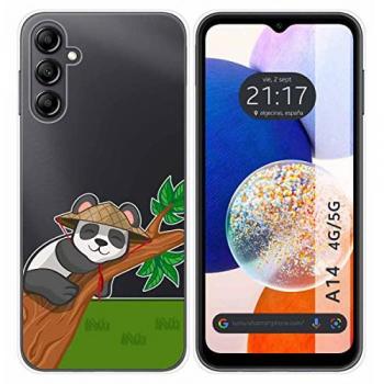 Funda Silicona Transparente para Samsung Galaxy A14 4G/5G con Diseño Panda