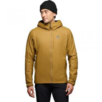 Chaqueta con capucha Black Diamond First Light Stretch marrón claro para hombre - Talla L