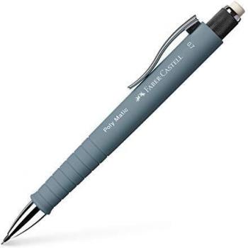 Portaminas Faber-Castell Poly Matic 0,7mm con Goma Giratoria Gris