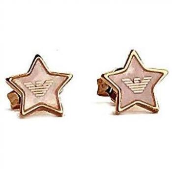 Pendientes Mujer Emporio Armani EG3395221 - Pendientes de acero inoxidable, diseño elegante y moderno, cierre tipo presión, logotipo de Emporio Armani grabado, dimensiones: 1.5 cm de diámetro, ideal para ocasiones formales