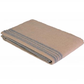 Vaitkute 110102 lino mantel Jara 136 x 176 cm, 100% lino, lavable a 60 Celsius, 350 G/m2, color/diseño de rayas azules, lavar en la lavadora