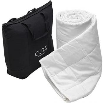 CURA Pearl Classic Weighted Blanket 135x200 11kg - Manta antiestres - Manta Pesada para un sueño Profundo y un Mejor Descanso - Manta con Peso 100% de algodón - Manta para la ansiedad