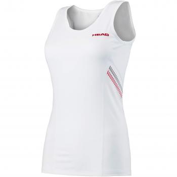 Head Club Tank Top Womens Camiseta de Tirantes, Mujer, Blanco y Rojo, Large